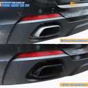 Black Stainless Steel Tail Throat Vent Decorative Car Accessories for BMW X5 F15 X6 F16 2014-2019 (NOT Applicable for M Sports Version)