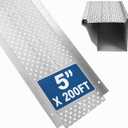 Gutter Guard,5" Aluminum Leaf Filter Gutter Cover,50 PCS Total Length 200FT,Raptor Gutter Guards,Easy DIY Leaf Guards for Gutters Fits Any Roof or Gutter Type, 5in*200FT