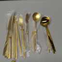 Astercook Silverware Set 48-Piece Gold Flatware Set with Steak Knives Food-Grade Stainless Steel Cutlery Set for 8 Mirror Polished Utensils Set for Home Kitchen Restaurant Valentine's Gift