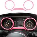 RT-TCZ for Jeep JL Dashboard Instrument Panel Gauges Trim Ring Cover for Jeep Wrangler JL JLU Gladiator JT 2018-2023 Pink Interior Accessories 3pcs