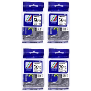 Tapes TZ2-231 Compatible Label Tape for Brother Tze-231 TZ-231 TZ231 Black on White 12mm x 8m, Compatible Tapes for PT-E110VP, PT-E550WVP, PT-P900W, PT-E850TKW, PT-D210, PT-H105, PT-D600 (4)
