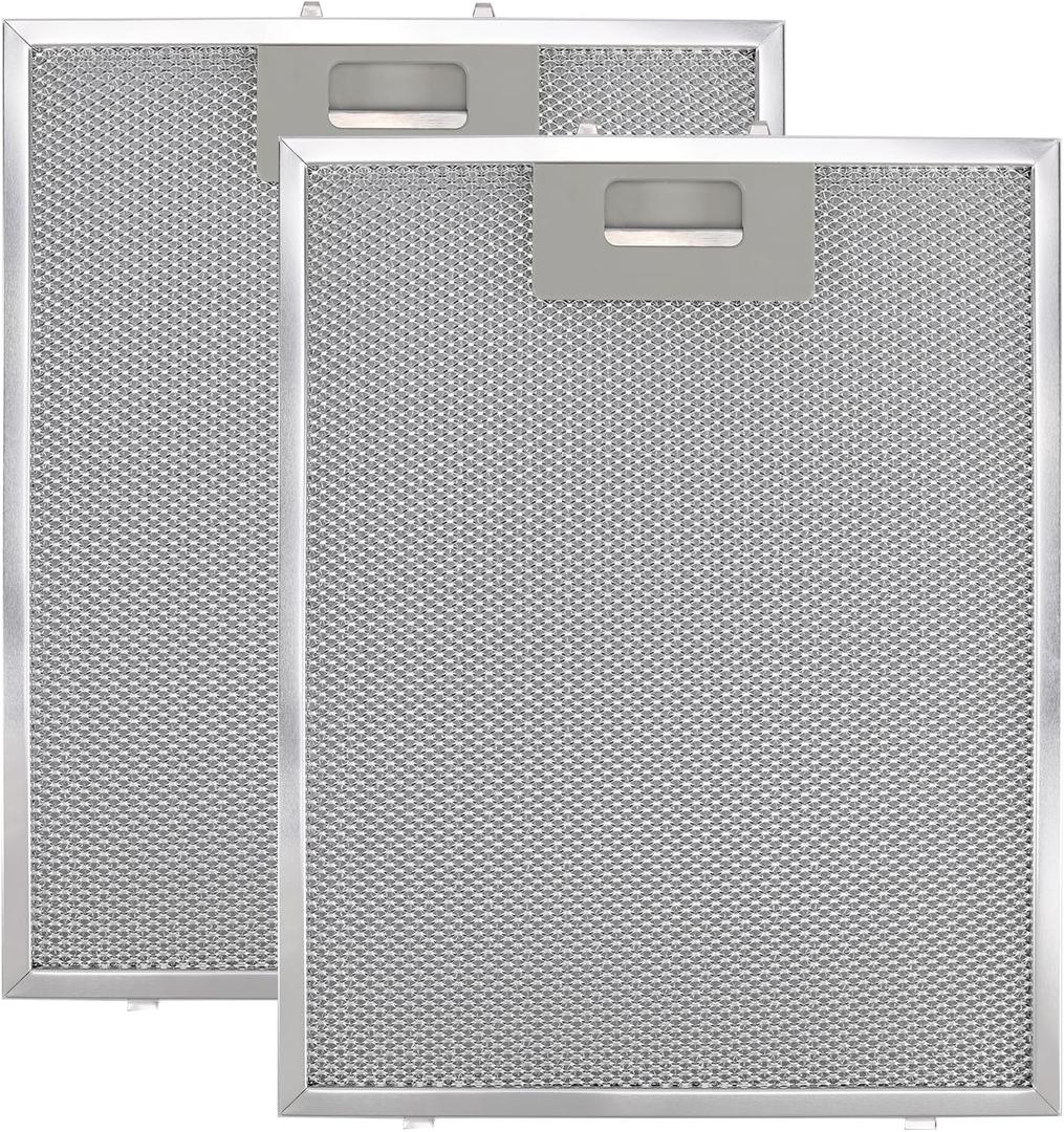 SB08087294 Range Hood Filter Replacement, Compatible with Broan, 3-Layer Aluminum Mesh Grease Filter 11.75X9.375Inch, Aluminum Range Hood Vent Filters, 2PCS