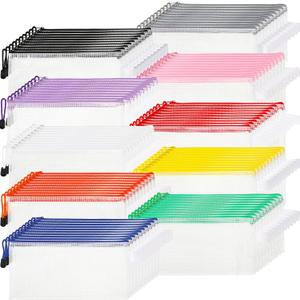 Handepo 100 Pack Mesh Zipper Pouch Pencil Pouches Bulk Clear Storage Bag Small Waterproof Purse Bag Multipurpose for Cash Board Game Passport Office(A6/9.45x4.53in,White Pouch Multicolor Zipper)