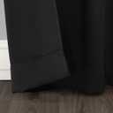 Sun Zero Soho Blackout Energy Efficient Grommet Curtain Single Panel, 54" x 63", Black