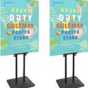 Poster Board Stand for Display, Floor Sign Holder for Banner Foam Board with 5.2lb Super Heavy Duty Base, Double Sided Display and Height Adjustable, for Business Advertising (2Pack)
