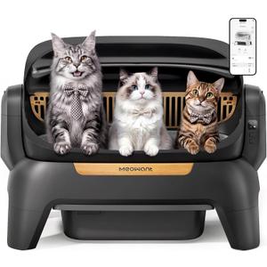 Meowant Extra Large Automatic Litter Box, Infrared Scanning and Anti-Pinch