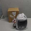 GiveBest Portable Electric Space Heater with Thermostat, 1500W/750W Safe and Quiet Ceramic Heater Fan, Heat Up 200 Square Feet for Office Room Desk Indoor Use, Silver