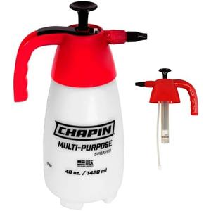 Chapin 1002 48-Oz Made in USA Heavy-Duty Multi-Purpose Sprayer, for Spraying Plants, Flowers, Weeds and Cleaning, Red/White