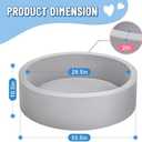 Foam Ball Pit for Toddlers, Large Baby Ball Pit for Babies with Soft Memory Sponge, Indoor Outdoor Baby Playpen, Kids Play Ball Pool, Gift Toys for Infants Boys and Girls (Gray, NO Balls)