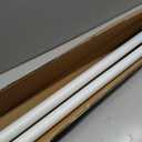 Tension Curtain Rod by EZFurni, 42-123 Inches, Heavy Duty Tension Rods for Windows, Adjustable Spring Loaded Curtain Rods No Drilling, Renter Friendly, Hold Up Blackout Curtains and Non Slip, White
