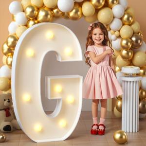 imprsv Marquee Light Up Letters, 3FT Mosaic Letters with Light for Baby Shower Graduation Party Decor, Large G for Engagement Wedding Party Decorations (Need to Assemble)