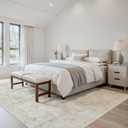 8x10 Area Rugs for Living Room Beige Rug Washable Bedroom Abstract Carpet
