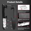 22818465 Front Left Driver Side Armrest Repair Kit with Metal Bracket, Compatible with Chevy Silverado/GMC Sierra 1500 2500HD 3500HD 2010-2014, Fit Door Panel with Handle Below Armrest, Black