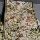 ISAENNE Designer Bohemian Luxury Velvet Table Runner 87 Inches Long,Farmhouse Floral Pattern Decor Table Runners for Dining Tables,Thanksgiving,Kitchen Tables,Christmas,12"*87"-Grace A