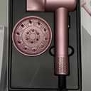 Hair Dryer, High-Speed Ionic Low Noise Blow Dryer with Brushless Motor for Fast Drying, Thermo-Control Quiet Compact Hair Blow Dryer with Magnetic Diffuser for Curly Hair for Home Travel Salon (Pink)