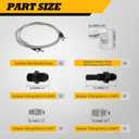 6AN 70" Transmission Oil Cooler Hose Line kit Compatible with 4L60E 4L80E TH350 TH400 200-4R 700R4 C5 Stainless Steel Braided PTFE Hose TR6060