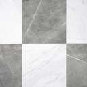 FloorPops x Chris Loves Julia 12-in by 12-in Bonneville Grey & White Marble Peel & Stick Floor Tiles, FP4421 (Gray)