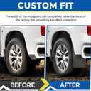 Mud Flaps for 2025 2024 2023 2022 2021 2020 2019 Chevy Silverado 1500 Accessories Heavy Duty Front & Rear Mud Splash Guards (NOT FITS ZR2, LT Trail Boss, Custom Trail Boss), Non-Drilling