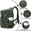 Lovelinks21 25L Military Tactical Backpack Small Assault Pack Molle Daypack for Men and Women for Work Travel Gym Outdoor Hiking Camping (Army Green)