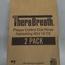 TheraBreath Plaque Control Pre-Brush Oral Rinse, Refreshing Mint Flavor, Antigingivitis and Antiplaque Rinse, Dentist Formulated, Alcohol Free, 16 Fl Oz (Pack of 2)