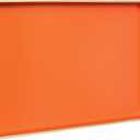 MAONAME Orange Serving Tray with Handles, Modern Decorative Trays for Coffee Table, Plastic Rectangular Trays for Ottoman, Bathroom, Halloween Decor, 15.8 x 10.2 x1.4