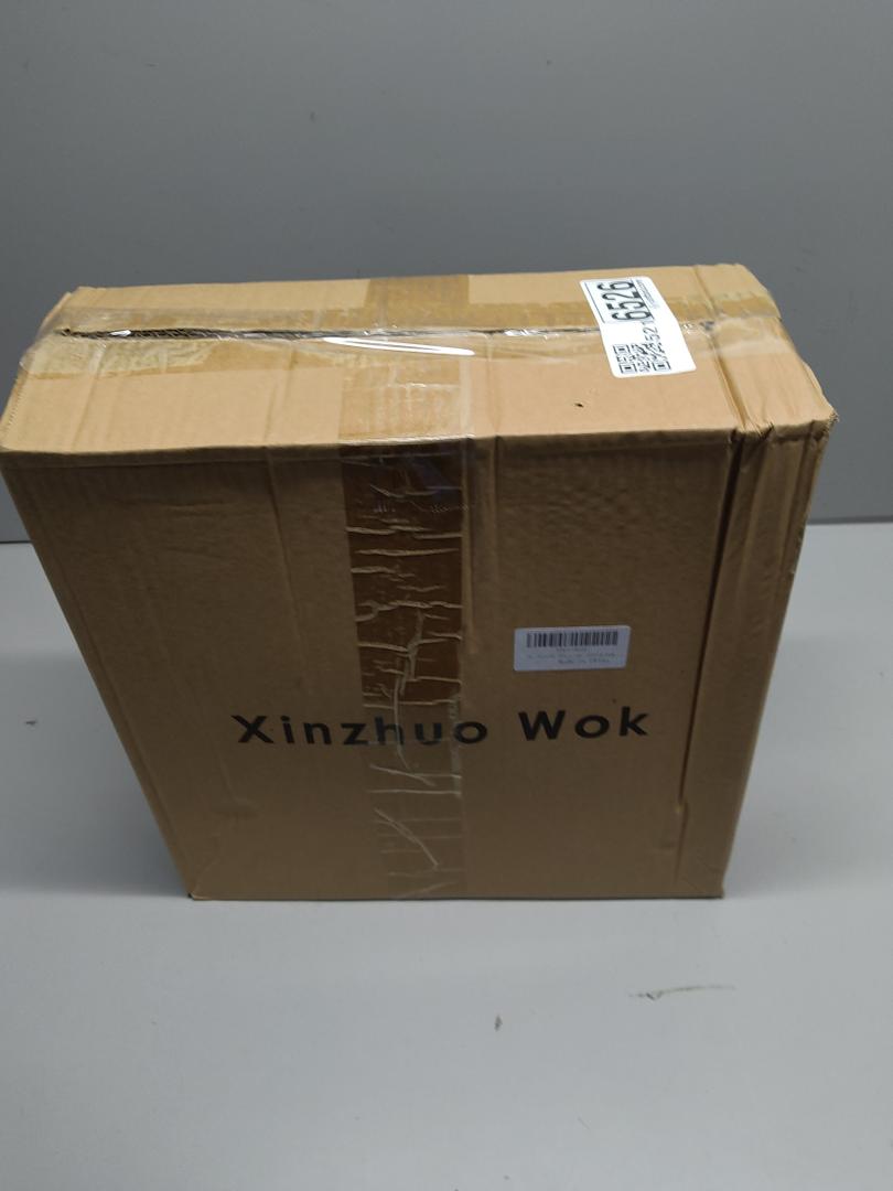 Traditional Hand Hammered Carbon Steel Pow Wok with Wooden and Steel Helper Handle, 14-Inch Round Bottom, Authentic Chinese Stir-Fry Pan, adapted to Gas Stoves(32cm no ear)