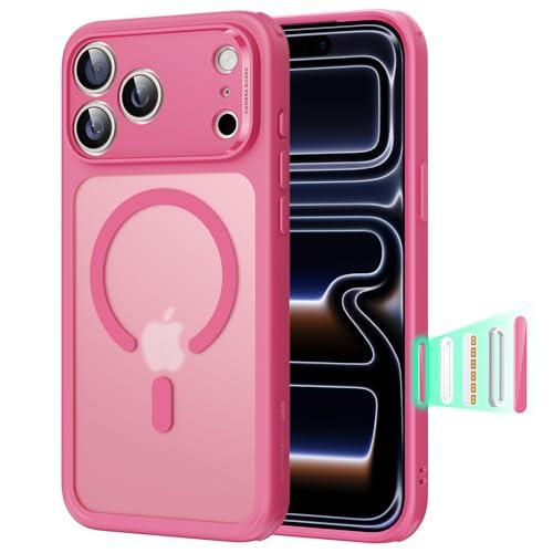 ESR for iPhone 17 Pro Max Case, Camera Control, Compatible with MagSafe, Shockproof Military-Grade Protection, Magnetic Phone Case for iPhone 17 Pro Max, Classic Hybrid Case, Frosted Pink