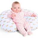 Little Grape Land Nursing Pillow, Breast Feeding Pillows for Mom, Butterfly Soft Cover with Breathable Filling, Feeding Support Pillow for 0-12 Months, Multifunctional Support Cushion for Travel (Pink Gold)