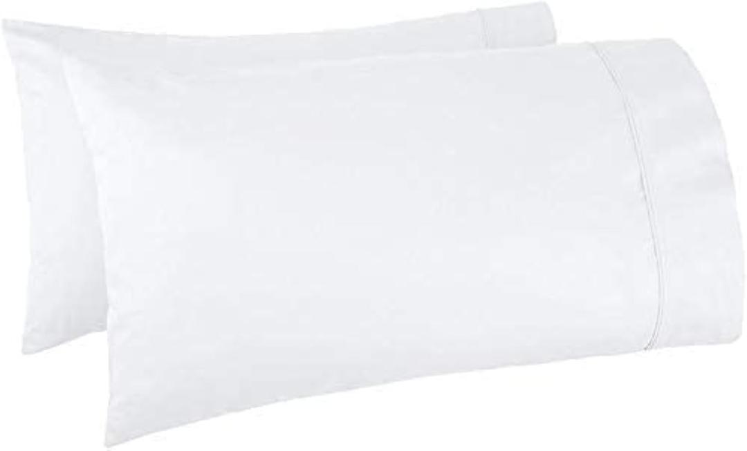 Kamas Egyptian Cotton Sateen Weave Pack of 2 Extra Large Pillowcase to Fit Your Oversized Pancake Large Huge & Gusseted Pillows (White, King Oversize- 23x43)