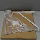 2 Pcs Shelf and Rod Brackets, Wall Mounted Shelf Supports White,SRB300