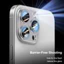 for iPhone 14/15/16 Pro & Pro Max Camera Lens Protector [2 Pack], Tempered Glass with Metal Alloy Frame, for iphone 16 pro max lens protector, HD Clear Photography, White