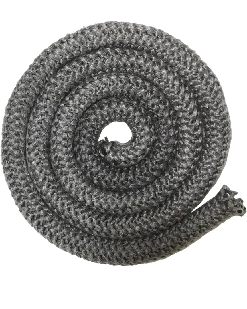 Wood Stove Door Gasket, 3/4" Wood Stove Gasket Rope, Heat Resistance Fiberglass Gasket Replacement for Wood Stoves and Fireplaces, Grey Color, 72" Long