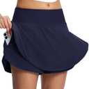 ISEEGZ Womens 3" Swim Board Shorts High Waisted Flowy Quick Dry UPF 50+ Summer Beach Shorts with Liner Zipper Pockets, XL