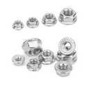 1/4-20 Serrated Flange Hex Lock Nuts, SpzcdZa 50pcs 304 Stainless Steel Serrated Metric Hex Flange Lock Nuts,Bright Finish