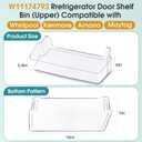 OEM W11174793 Refrigerator Door Shelf Bin Compatible with Whirlpool Amana Kenmore Maytag, Replaces W11034658 W10910090 4585666 AP6285464 PS12348327 EAP12348327