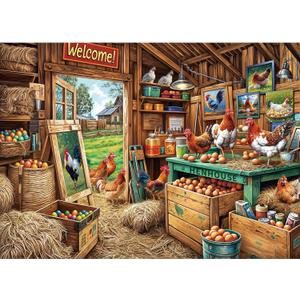 Chicken Coop Puzzles for Adults 1000 Piece, Jigsaw Puzzles for Adults, Adult Challenging Game Toys, Impossible Puzzle, Family Decoration Puzzle