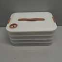 MANHONGYU 4-layer Food Storage Containers,Plastic Cookie Containers,Stackable Cookie Carrier, Dumpling Storage Box