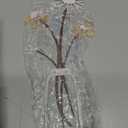 Pigort 3 Pieces Metal Flowers Wall Arts - Rustic Farmhouse Decor Beige Minimalist Flower Wall Decors for Living room Bathroom Bedroom Dining Room-Housewarming Gifts (Beige, Vase-C)