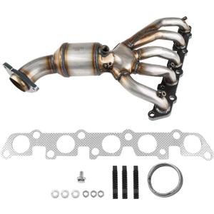 KAC Front Catalytic Converter Industrial Grade Stainless Steel w/Exhaust Manifold & Gasket Kit for 2004-2006 Colorado 3.5L, 2004-2006 Canyon 3.5L,2006 H3 3.5L Replace # 16481, 3011026, 19214 1Pc