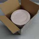 bUCLA 100Pieces Pink Plastic Dessert Plates - 6.25 inch Pink Disposable Dessert/Appetizer/Small Cake Plates for Wedding, Party & Mother's Day