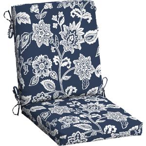 Arden 4-Pack Outdoor Patio Dining Chair Cushion, 20 x 44, Rain-Proof Seat Pad, Fade-Resistant Outdoor Cushion Sapphire Blue Ashland Jacobean