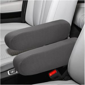 KVAEY 2 PCS Car Front Seat Armrest Covers, Elastic Fabric Stretch Car Seat Armrest Protectors, Soft Front Seat Armrest Cover Replacement, Universal Vehicle Accessories for Cars (Gray)