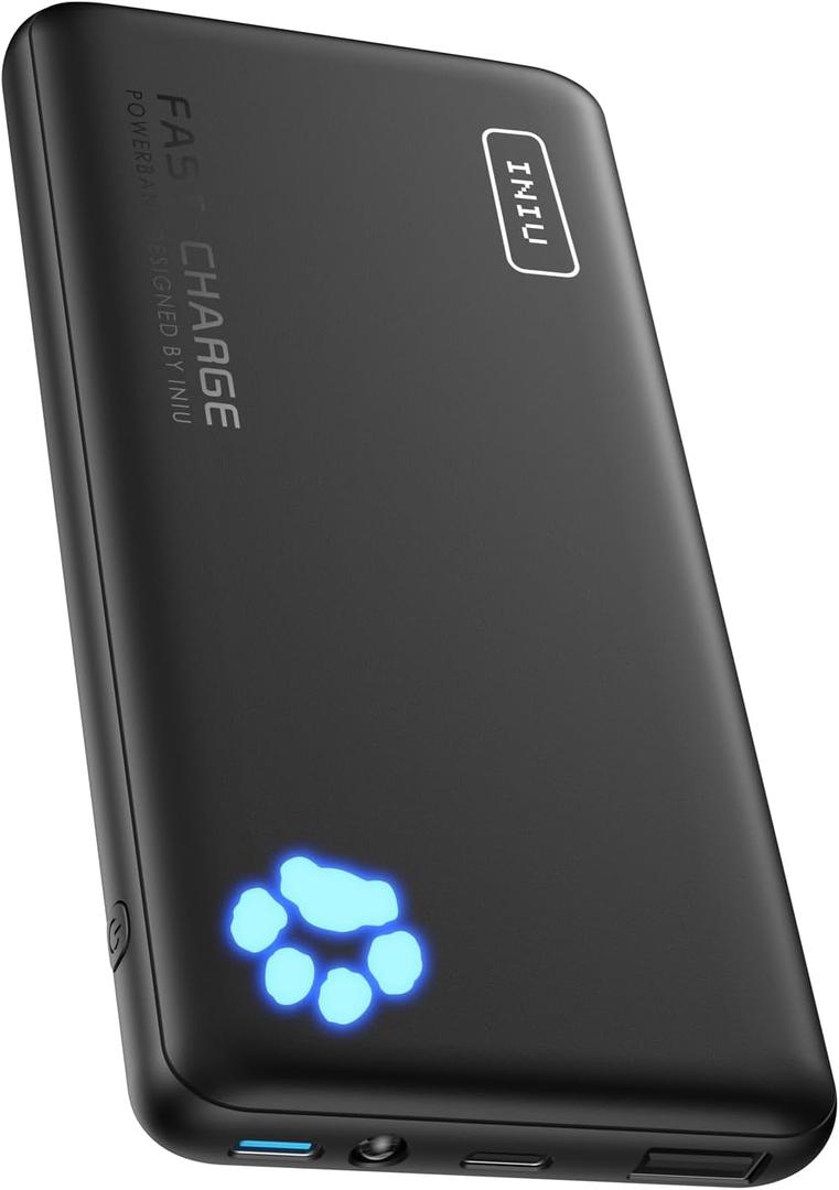 INIU Portable Charger, 20W PD3.0 Fast Charging Slimmest 10000mAh Power Bank, USB C in/Out QC4+ Battery Pack, Portable Phone Charger for iPhone 16 15 14 13 12 Pro Samsung S22 S21 Google AirPods iPad