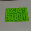 Large Silicone Number Mold 0-9 Chocolate Cake Biscuit Jewelry Gummy Baking Pan Soft and Easy to Release Crayon Handmade Soap Mold Ice Tray Mold Green (Green)