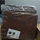 Handwoven Rattan Cat Litter Box Enclosure for Large Litter Boxes, Includes 1 Litter Mat & 2 S-Hook Attachments, Furniture-Grade Hidden House for Living Room, Bedroom, 24.6"x24"x19.88" Brown