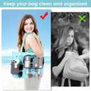 6 Packs,Accessories for Medium XL Bogg Bag,Includes Silicone Phone Holder,PVC Insert Bag,Hooks,and Keychain.Accessories Can Be Installed Inside or Outside (Gray)