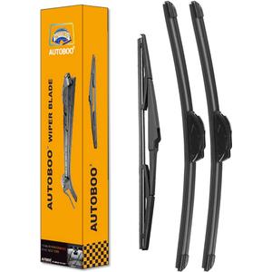 AUTOBOO 26"+16" Windshield Wipers with 14" Rear Wiper Blade Replacement for Hyundai Tucson 2016-2020 2021,2007-2012 Mazda CX-7 -Original Factory Quality (Pack of 3)
