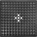 Yimobra Shower Mat 21x21 Inch Square, Non Slip Bathtub Mat with Large Suction Cups&Drain Holes, Soft Fast Dry Shower Stall Mats for Inside Shower, Machine Washable BPA-Free, Bath Essentials, Black