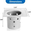 Upgraded Fire Burn Pot Replacement Parts for Pit Boss Pro Series II 1150 1600 Pellet Grills FirePot for Pit Boss PB1150PS2 PB1150PS3 PB1600PS1 Grills Fire Pit Accessories with Screws
