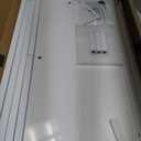 Pamray 32 Inch Small Computer Desk with Monitor Stand, Simple Office Desk with Headphone Hook for Small Spaces, Kids Study Writing Table for Bedroom, White